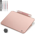 Rose Gold Glossy Mirror Mini Desktop Pure Glass Whiteboard, Small Desktop Dry Erase Board, Desk White Board Dry Erase with Accessories, Stenography Artifact for Office Homeschooling Décor, 8x6 Inches