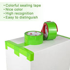 BOMEI PACK Heavy Duty Colored Packing Tape with Dispenser 1.88 Inch x 60 Yards (Green) 6 Rolls, 2.4 mil Industrial Grade Packaging Tape for Shipping, Moving, Mailing & Storage