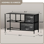 Sorbus Dresser with 5 Faux Wood Drawers - Wide Storage Unit Chest Organizer for Clothes - Bedroom, Living Room, Closet, & Dorm TV Stand Furniture - Steel Frame, Wood Top, & Easy Pull Fabric Bins
