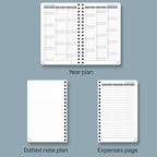 POPRUN Pocket 2026 Planner (Small Size- 4'' x 6.25'') Weekly and Monthly for Purse - Calendar 2026 (Jan. 2026 - Dec.2026) with Soft Cover, Plastic Ruler - Night Sky Blue