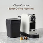 carrotez Mini Trash Can, Coffee Bar, Vanity, Desk, Countertop, 2 Liter/ 0.5 Gallon, Mini Wastebasket, Garbage Container Bin - Black