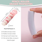 Retractable Pencil Eraser, Cute Erasers,Kawaii Cat Paw Eraser,Suitable for School Home Office Supplies, 4Pcs