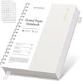 EMSHOI B5 Spiral Dotted Notebook - Bullet Dot Grid Journal with 300 Pages of 100gsm Thick Paper, Waterproof Softcover Notebook for School, Work & Writing - 7.48”x10.15”, Transparent