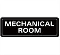 Mechanical Room Sign – Equipment Room Sign, Premium Durable Acrylic Material, Super Strong Self-Adhesive, Quick Installation, Suitable For Home And Business (9 × 3 Inches, Black)