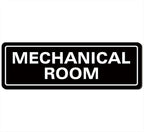 Mechanical Room Sign – Equipment Room Sign, Premium Durable Acrylic Material, Super Strong Self-Adhesive, Quick Installation, Suitable For Home And Business (9 × 3 Inches, Black)