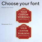 Custom Decorative Outdoor Metal Sign: Personalized Aluminum Design - Driveway Red Brick 8x8 In - Waterproof, Made In USA