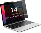 IRUYO FL Magnetic Privacy Screen for MacBook Pro 14 inch (2021-2025, M1, M2, M3, M4, M5, Pro, Max), Detachable Screen Protector, Blue Light Blocking, Anti Glare Protector and Privacy Filter Shield