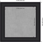 Amanti Art Black Framed Magnetic Board 15x15 X-Small Vision Board for use with Magnets, 100% Metal Sheet to Display Items as Office Decor or for Home Organization in mudroom, Kitchen or Kids Room