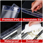 Bird Fiy Sheet Protectors 10 Pack 8.5" x 11" Waterproof Resealable Zip Wall Sign Holder Page Protectors Clear Photo Plastic Sleeves for Documents, Photos, and Wall Sign Display (Horizontal, 10 Pack)