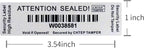ChtepTamper 100 Pieces Total Transfer Tamper-Evident Stickers Security Labels Great for Goods Shipping,Exchange of Agency Files, Privacy Protection or More(Serial Number 1 * 3.54inches White)