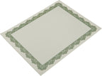 Geographics® 30% Recycled Blank Parchment Certificates, 8 1/2" x 11", Optima Green, Pack of 25