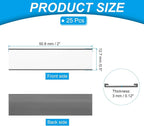 PATIKIL Magnetic Label Holder 2" x 0.5" with Paper Inserts, 25 Pcs C Channel Magnetic File Cabinet Labels Shelf Data Card Holder Signs for Metal Racks Shelves Whiteboard Tool Box