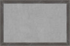 Amanti Art Grey Framed Magnetic Board 23x35 Large Vision Board for use with Magnets, 100% Metal Sheet to Display Items as Office Decor or for Home Organization in mudroom, Kitchen or Kids Room