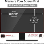 Pozlle 23.6 Inch Computer Privacy Screen Shield [2 Pack] for 16:9 Widescreen Desktop Monitor - Anti-Glare Blue Light Privacy Filter and Anti Spy Privacy Screen Protector Film