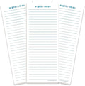 Current Personalized Blueberry Color Wash Lined Shopping List Pads -Set of 3, Lined, 50-sheet pads, Choose Color, Add Your Name, Personalized Stationery, Housewarming Gift