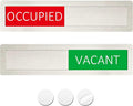 Vacant Occupied Privacy Sign, Vacant Occupied Door Sign for Home Office Restroom Conference Hotels Hospital, Slider Door Indicator Tells Whether Room Vacant or Occupied, 7'' x 1.5'' - Stainless Steel