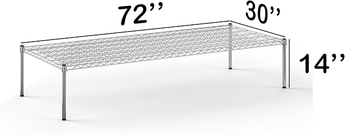 Regal Altair 30''W x 72''L x 14''H Chrome Plated Wire Dunnage Rack | Off The Floor Storage