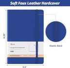 SUIN Hardcover-Journal-Notebooks, A5 Lined Journals Notebook for Writing 200 Pages, 8.2 x 5.5 inch, Classic Ruled Notebooks for Work/Travel/College (Navy Blue- 1 Pack)