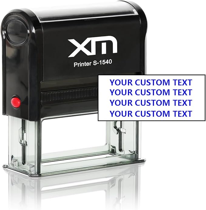 Custom Stamp Self Inking - 4-Line Personalized Address Stamps | US-Made Return Address Labels | Replaceable Ink & Multi-Scene Use, Medium
