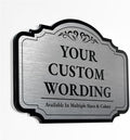 Custom Decorative Outdoor Metal Sign - Personalized Aluminum Driveway Sign, Waterproof, Made In USA - Design 2 Metallic Silver 12x12 In