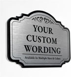 Custom Decorative Outdoor Signs, Personalized Aluminum, Customized Driveway, Waterproof Made in USA, Metallic Silver 42x28 In