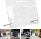 COHEALI Transparent Acrylic Memo Board Erasable Writing Message Board for Home and Office Lightweight Desktop Notice with Stable Design and Portable Use