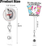Sixrip lt's A Beautiful Day To Catch Babies Midwife Badge Reel, Funny Stork Retractable Badge Reel Gifts for Gynecologist Labor And Delivery Nurse Doctor Midwifery Postpartum Obstetrician, OBGYN Gifts