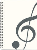 MAXCURY Blank Sheet Music Composition Manuscript Staff Paper Art Music Notebook Black 100 Pages 26x19cm (White/Grey Green)