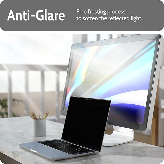 Peslv Magnetic Privacy Screen for MacBook Pro 14 Inch (2021-2025, M1, M2, M3, M4, M5), Removable Matte Blue Light Glare Filter for Mac Pro 14.2" Laptop Computer