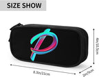 Pazacon Cute Initial Pencil Case for Kids Students, Large Capacity Pencil Pouch for Boys Girls, Letter Design Pencil Box Pen Bag Office Stationery Organizer, Rainbow Letter P