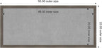 Amanti Art Grey Framed Magnetic Board 22x50 Oversize Vision Board for use with Magnets, 100% Metal Sheet to Display Items as Office Decor or for Home Organization in mudroom, Kitchen or Kids Room