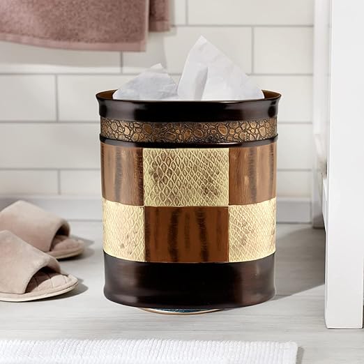 Zahari Home Decorative Trash Can for Bathroom, Office & Bedroom - 2.1 Gallons Stylish & Small Trash Can for Dorms, Desktop & Restroom - Chic Waste Basket for Compact Spaces, Zambia