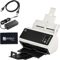 Fi-8170 Professional High Speed Color Duplex Document Scanner - Network Enabled, Scanner High Volume with Power Adapter + USB 3.2 Cable + Microfiber Cloth Included