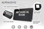 ALPHA DOG ADA SIGNS - Mechanical Room Sign with Braille for Your Business, 4x8 Inch, ADA Compliant, Indoor or Outdoor, Easy Installation, Made in the USA, Black