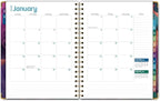 HARDCOVER 2026 Planner, 7"x9": 14 Months (November 2025 - December 2026), Daily Weekly Monthly Planner, Yearly Agenda, Bookmark, Pocket Folder and Sticky Note Set (Pastel Peacock)
