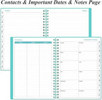 2026 Planner - A5 Weekly & Monthly Planner Spiral Bound, January 2026 - December 2026, with Flexible Cover, Tabs, Inner Pocket, 6.4" x 8.5", Teal