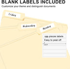 File Folder, RAZCC 100 Pack 1/3 Cut Tab File Folders Letter Size, Manila Folders, Folders with Tab, Great for Organizing and Easy File Storage