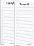 321Done 2-Pack Slim Shopping List Notepad, Made in USA - 3.7x8.5, College Ruled, Minimalist Stylish Handheld Grocery List, Store, Market, Pad for Planning, Organizing, Meal Prep - 50 Sheets per Pad