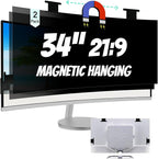 Mao Yeye [2 Pack] Magnetic Hanging 34 Inch Computer Privacy Screen for 21:9 Aspect Ratio Widescreen Monitor, Removable Eye Protection Anti Glare Blue Light Computer Monitor Privacy Filter