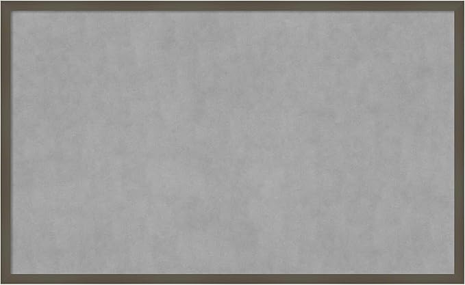 Amanti Art Grey Framed Magnetic Board 25x41 Large Vision Board for use with Magnets, 100% Metal Sheet to Display Items as Office Decor or for Home Organization in mudroom, Kitchen or Kids Room