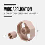 Lichamp Desktop Tape Dispenser Holder with Large 3 Inch Core for Masking, Heat Transfer, Painters, Freezer, Kitchen Tape