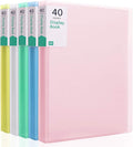 Phyxin 40-Pocket Portfolio Binder Organizer, Binder Sheet Protectors 8.5" x 11", Displaying 80 Page Plastic Folders for Documents, Document Organizer for Concert, Artwork, School & Office Use, 5 Pack