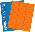 Neon Orange Address Labels - 2.625 x 1 - Pack of 3,000 Labels, 100 Sheets - Inkjet/Laser Printer - Online Labels