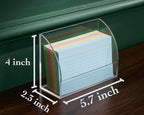 SEVENY 2 PACKS 3x5 Acrylic Index Card Holder Business Card Display Stand for Desk File Note Clear Postcard Stand Index Card Rack Acrylic Business Card Stand for Office Business Classroom (No Card)