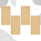 Utron 6 Pack Vintage Magnetic Notepads for Refrigerator, 50 pages/book Grocery List Magnet Pad for Fridge, Design Magnetic Grocery List Pad for Fridge, Grocery List Notepad, To-Do List