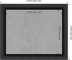 Amanti Art Black Framed Magnetic Board 19x23 Small Vision Board for use with Magnets, 100% Metal Sheet to Display Items as Office Decor or for Home Organization in mudroom, Kitchen or Kids Room