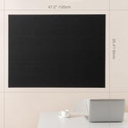Lightomorrow Thickened Bulletin Board - 47 x 35 Inches, Decorative Felt Board Pin Board for Wall - 4' x 3' Foldable Photo Display Board with Self-Adhesive Tape, Includes 20 Push Pins - Black