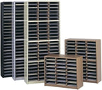 Scranton & Co 72 Compartments Commercial Grade Steel Shell Flat Files Organizer in Black