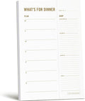 Meal Planning Notepad - What's for Dinner Weekly Meal Planner and Grocery List Magnet Pad with Tear-Off Shopping List - Family Dinner Menu for Fridge & Meal Prep - 6x9” - 50 Sheets