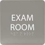 ADA CENTRAL SIGNS - 6" X6" Exam Room Sign - ADA Compliant Tactile Graphics Grade 2 Braille Text Acrylic Wall Signs - Educational Institution Directional Assistance Test Center Door Sign for Schools